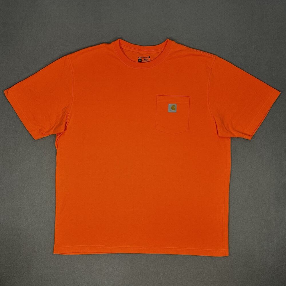 Carhartt K87 Loose Fit Pocket T-Shirt Men’s XL Blaze Orange Workwear Tee
